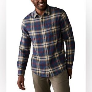 The Normal Brand Hudson Double Brushed Flannel Long Sleeve Woven Shirt Medium
